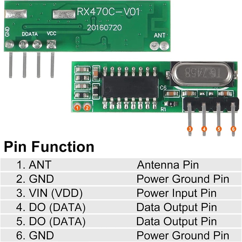 Беспроводной радиочастотный пе – обзор и цена 433Mhz Receiver Module